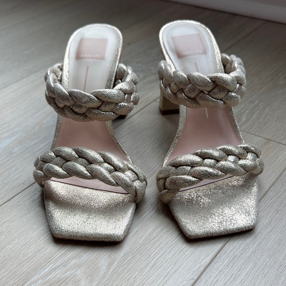 Dolce Vita Metallic Braided Heels